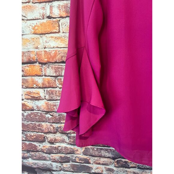 Everly sheer top 3/4 sleeve blouse women's size small - Picture 2 of 5